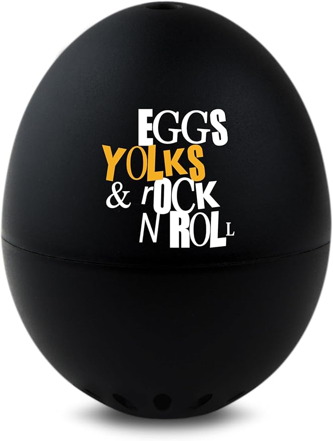 Rock 'n' Roll BeepEgg – Egg Timer for Boiling Eggs – Musical Egg Cooker for Soft, Medium, Hard Boiled Eggs – Food Safe – Singing Floating Egg Timer – Egg Cooker for 3 Levels of Doneness - Brainstream