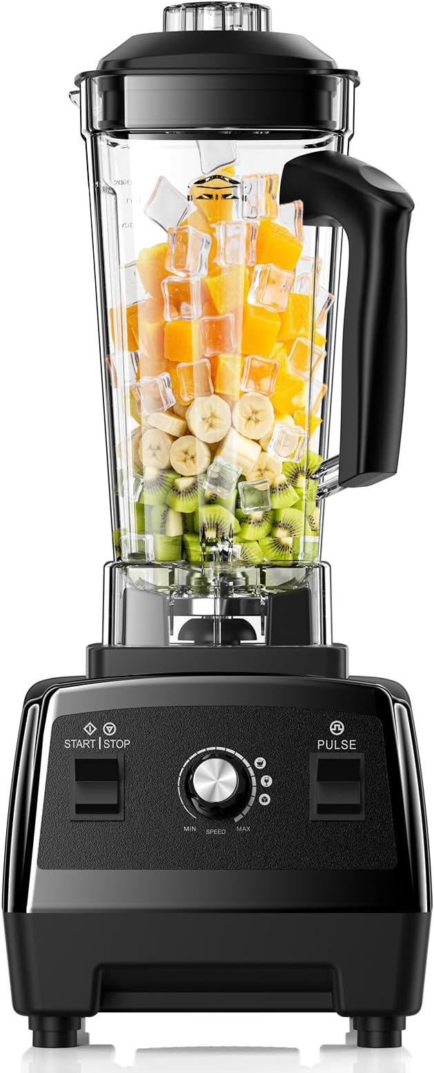 Blender for Smoothies, Ice Crushing, Frozen Fruits, Countertop Blenders for Kitchen, Smoothie Blender with 68Oz Pitcher, Black