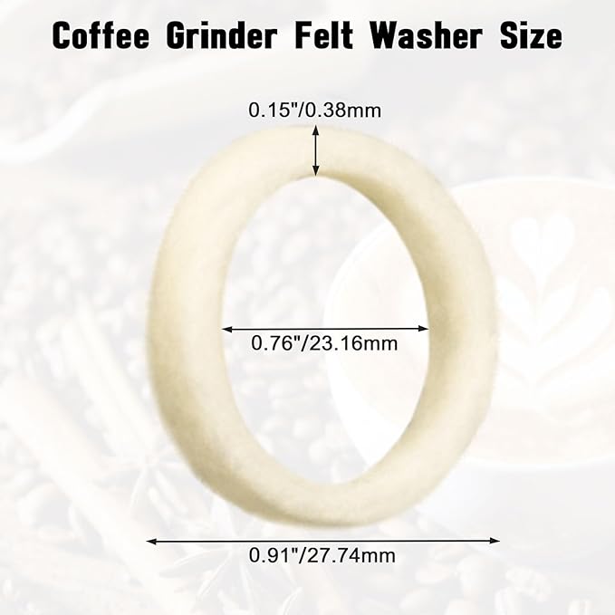 Felt Washer Replacement For Breville Espresso Machine Grinders BES870, BES878, BES880, BES980, BES990, BCG600, BCG820, Used to Clean Espresso Coffee Machines Grinder Wool Ring Accessories Parts