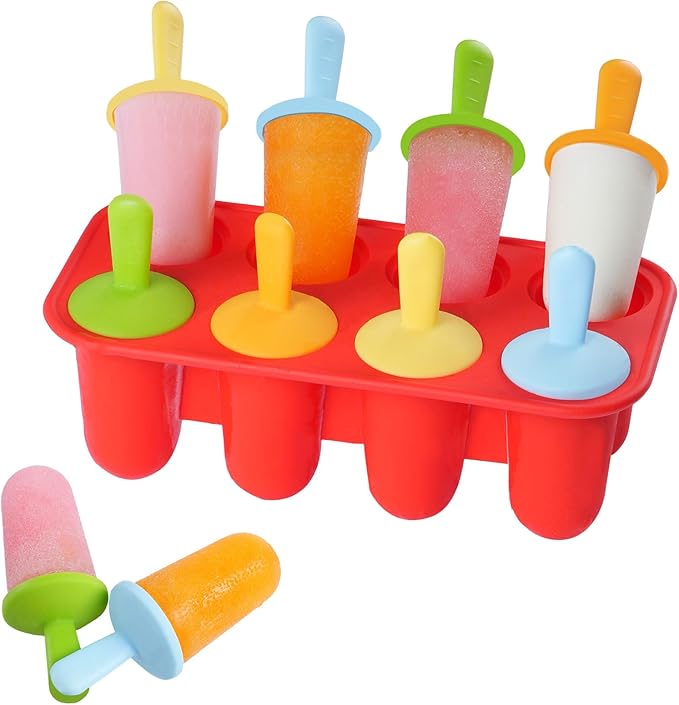 Miaowoof 10-Cav & 8-Cav Silicone Popsicle Mold for Kids, Non-BPA Premium Silicone Popsicles Molds