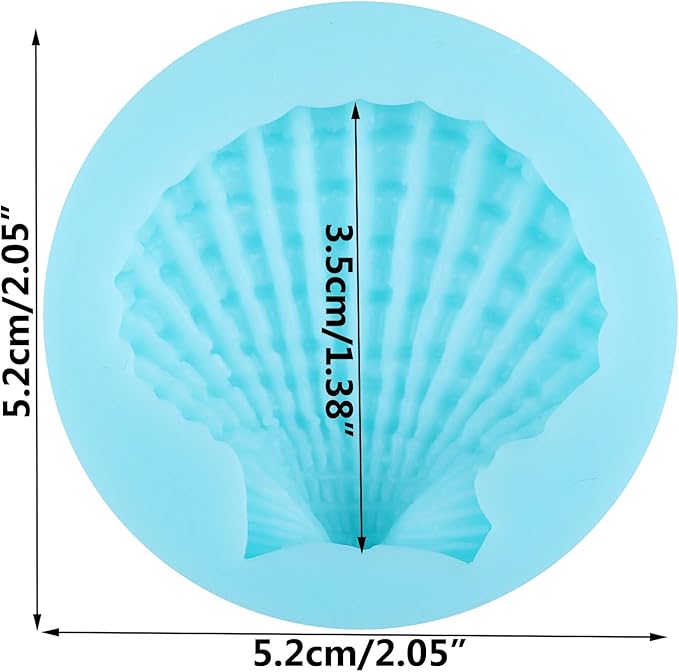 Seashell Fondant Molds Seashell Chocolate Silicone Mold for Cake Decorating Cupcake Topper Candy Gum Paste Polymer Clay