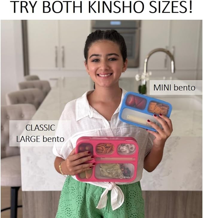 Small Snack Containers for Kids Toddlers - 3 Compartments (Set of 2) - Leak-Proof Boxes with Lids - BPA-Free Plastic Mini Bento Lunch Box - Ideal for School, Daycare, Holds 2 Cups (Purple + Blue)