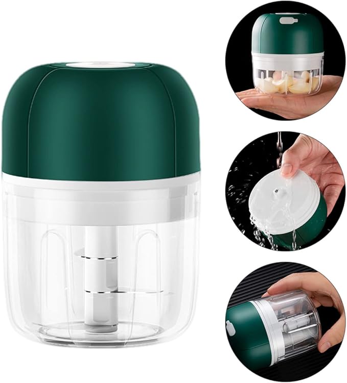 1pc Electric Mini Garlic Chopper Practical Food Slicer Cordless Garlic Grater Ginger and Vegetables Easy to Clean Safe for Machine Use