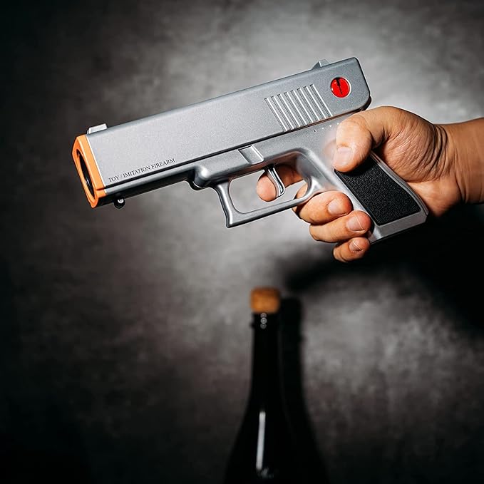 Electric Gun Wine Opener - Corkscrew Wine Opener-Rechargeable Battery, Open Wines Electronic Cork Puller - Unique Anniversary Birthday Gifts for Him, Wine Gifts for Men, Winter Gun Lovers Gifts