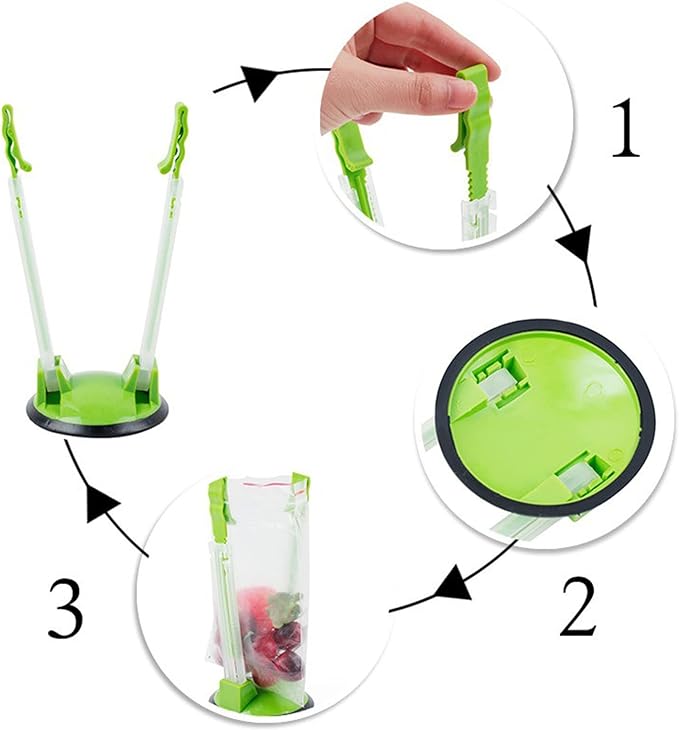 Baggy Rack - (8 Pack),Food Storage Bags Clip, For Food Prep Bag/Plastic Freezer Bag/Ziploc Bag Holder Stand,Meal Planning/prep Bag Holders.MONOTONOUS