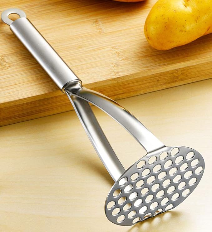 Potato Masher,Heavy Duty Stainless Steel kitchen Steel Potato Masher,Mashed Potatoes, Vegetables and Fruits.