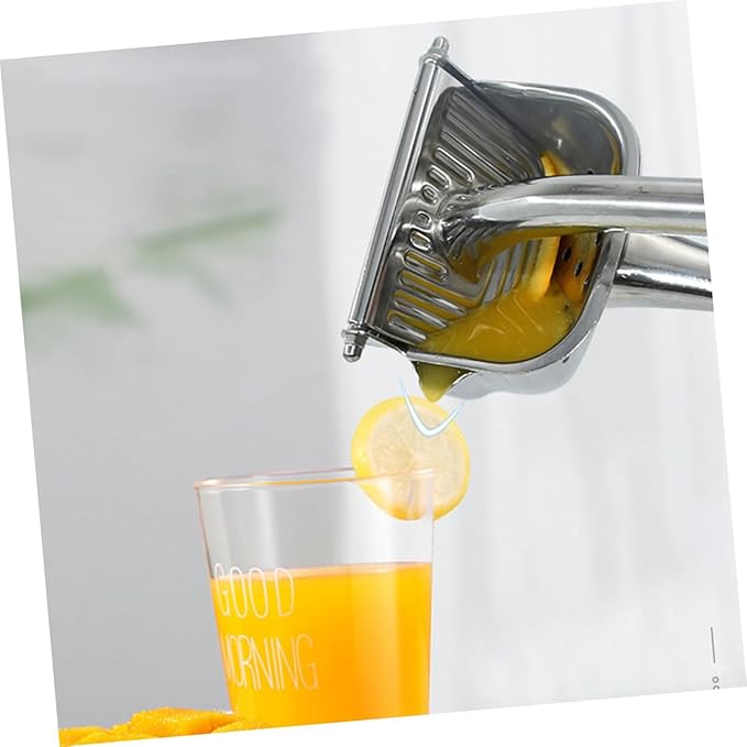 COLLBATH 304 Stainless Steel Manual Fruit Squeezer Handheld Juicer for Fruits Easy to Clean Silver Finish for Home Use