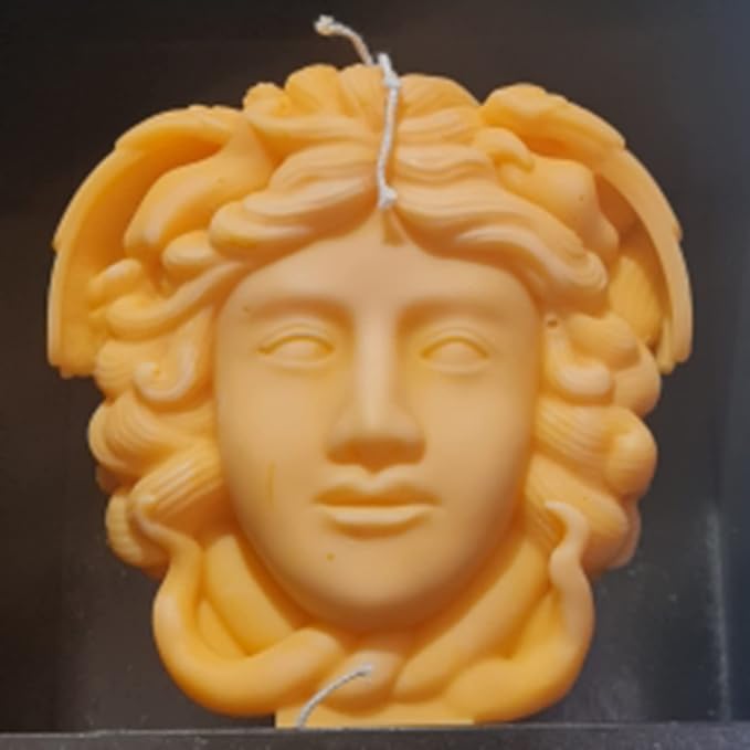 Large Medusa Snake Hair Face Silicone Molds, DIY Goddess Molds for Candle Making, Abstract face Aroma Gypsum Molds for Home Decor Art Crafts
