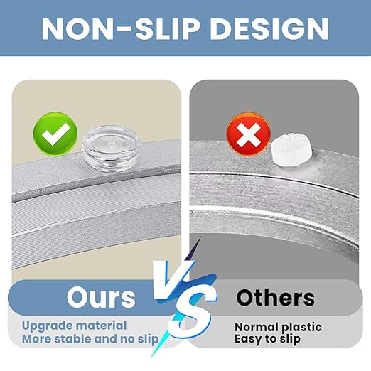 Lazy Susan Hardware-Aluminum Heavy Duty Rotating Turntable Bearing-Swivel Plate Metal Hardware for Kitchen Ding Table 12 Inch
