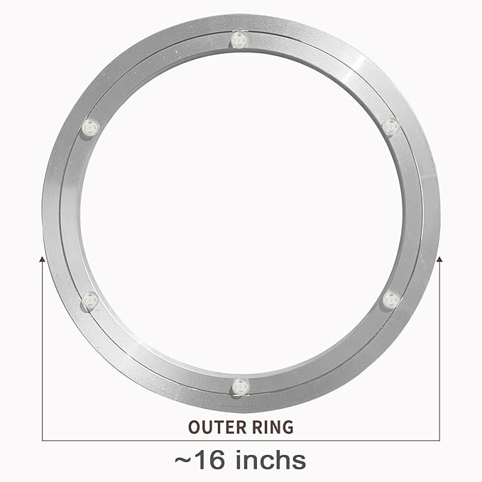 Lazy Susan Hardware Silent Non-Slip Turntable Aluminium Turntable Bearing 16 inch for Round Dining Table TV Rotating Table