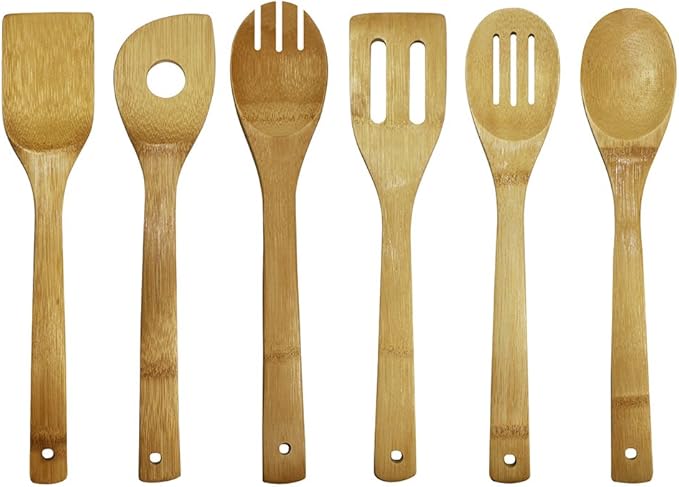 Oceanstar Bamboo Cooking Utensil Set, 7-Piece