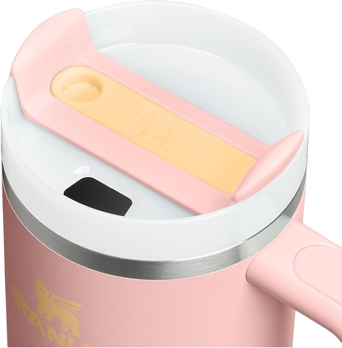 STANLEY Quencher H2.0 Tumbler with Handle and Straw 30 oz | Flowstate 3-Position Lid | Cup Holder Compatible for Travel | Insulated Stainless Steel Cup | BPA-Free | Peach Rose