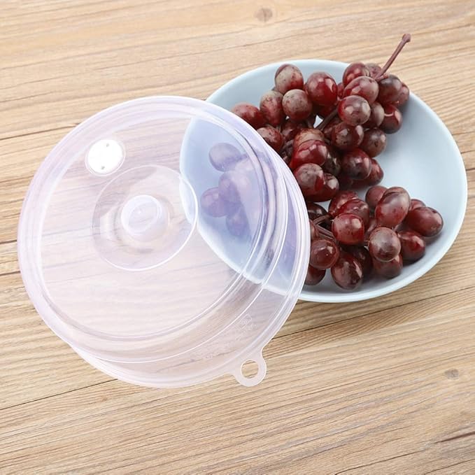 Washable Microwave Plate Cover, Microwave Plate Lid, Silicone for Microwave Oven Accessories Cookware Lids for Microwave Oven Parts Bakeware Lids (L)