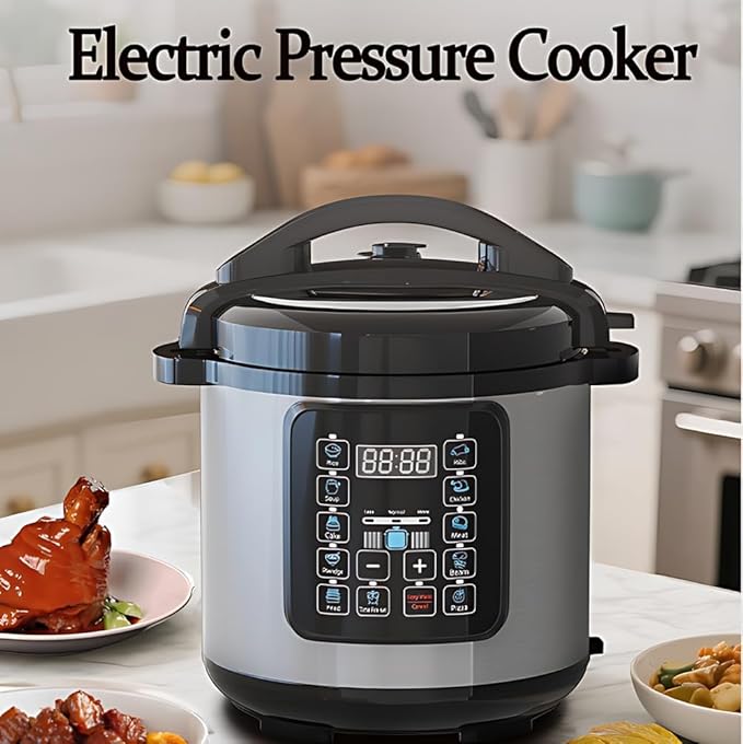 10 In 1 Electric Pressure Cooker, 8 Quart Stainless Steel Multi-Function Electric Cooker, Slow Cooker With 24-Hour Reservation Function, Suitable For Meat, Cake, Congee, Rice, etc