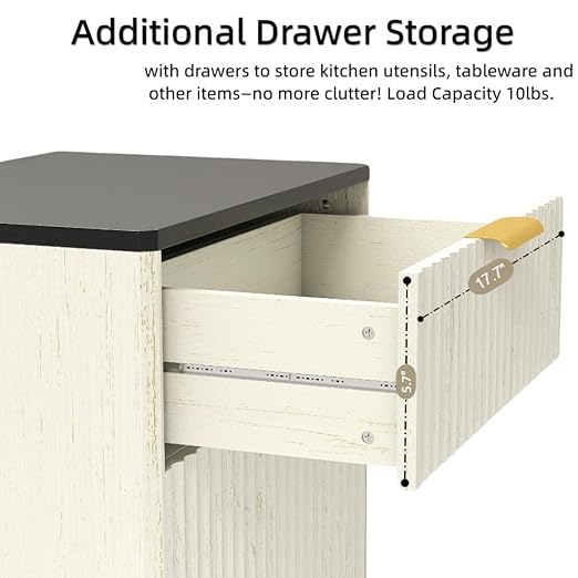 10 Gallon Tilt Out Trash Can Cabinet –Wooden Hidden Trash Can Cabinet,Pet Proof Garbage Recycling Cabinet with Storage for Kitchen Bathroom Living Room White