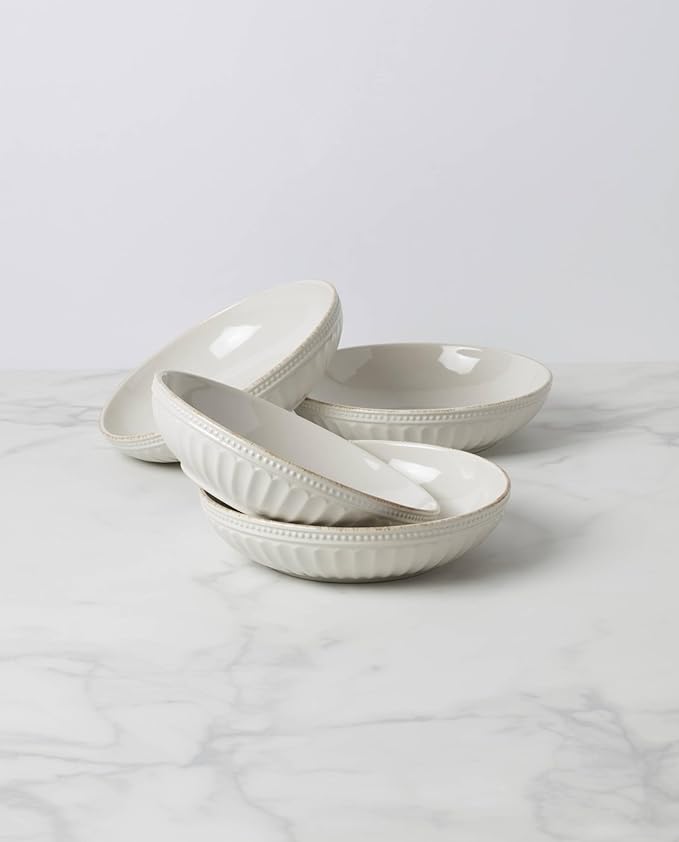 Lenox 895708 French Perle Groove Pasta Bowls, Set Of 4