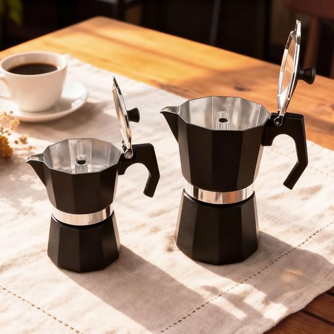 wedrink 3 Cup Stovetop Espresso Maker Aluminium Moka Pot Percolator (150ml)