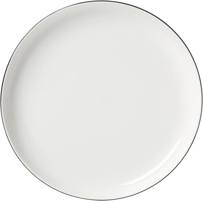Oneida 896602 24 Seven Black Rim 12-Piece Dinnerware Set