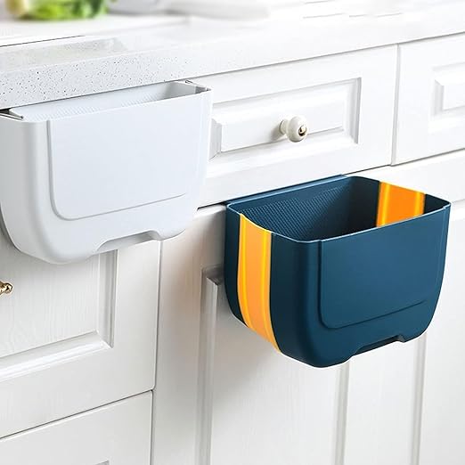 Hanging Trash Can, Kitchen Garbage Bin Waste Bins, Foldable Trash Can Wall-Mounted Trash Can Cabinet Door Hanging Trash Can Portable Storage Bin Trash Can (Size : A)