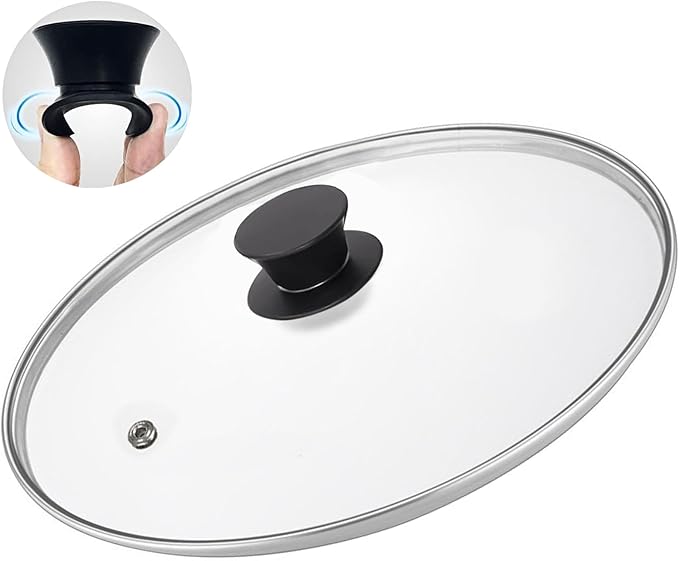 8 Inch Glass Lids, Replacement Tempered Clear Glass Lids with Steam Vent，Covers For pots, pans and skillets，Available in Small and Large Lid 8, 9.5, 10.25, 11, 12, and 12.5 Inch