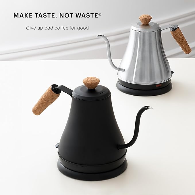 Bodum 27oz Bistro Gooseneck Electric Water Kettle,Pour Over Coffee & Tea,Stainless Steel,Matte Black,(Pack of 4)