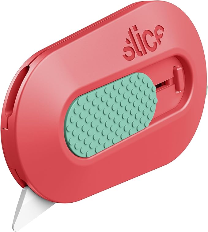Slice Mini Box Cutter | Manual Retracting | Safe Ceramic Box Cutter Lasting 11x Longer than Metal | Box Opener | 1 Pack | Orange