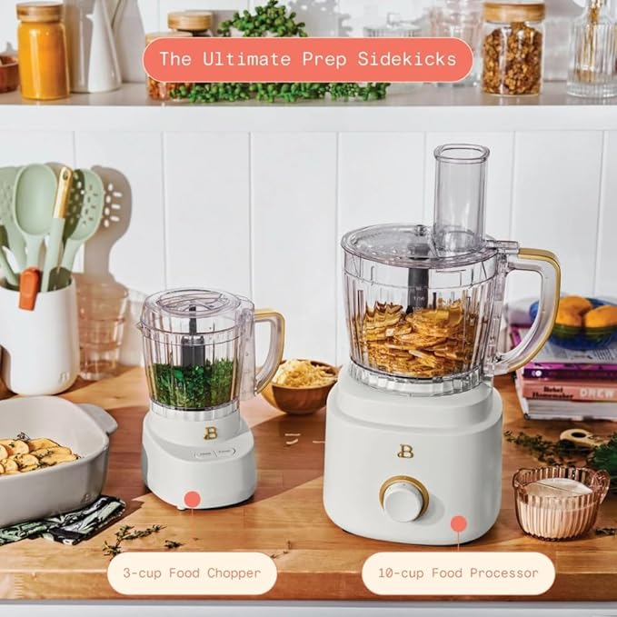 3-Cup Mini Food Chopper 250W with, Electric Food Processor, Chop & Puree Function, Dishwasher Safe Parts, Safety Lid, Compact Kitchen Appliance (White Icing)