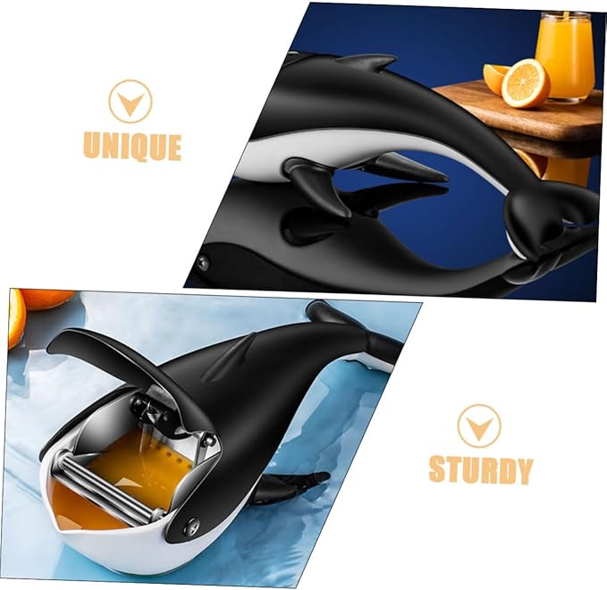 Whale Shaped Manual Citrus Juicer Hand Press Juice Squeezer for Oranges Lemons Grapefruits Portable Kitchen Fruit Juicer Cup Easy to Clean and Store