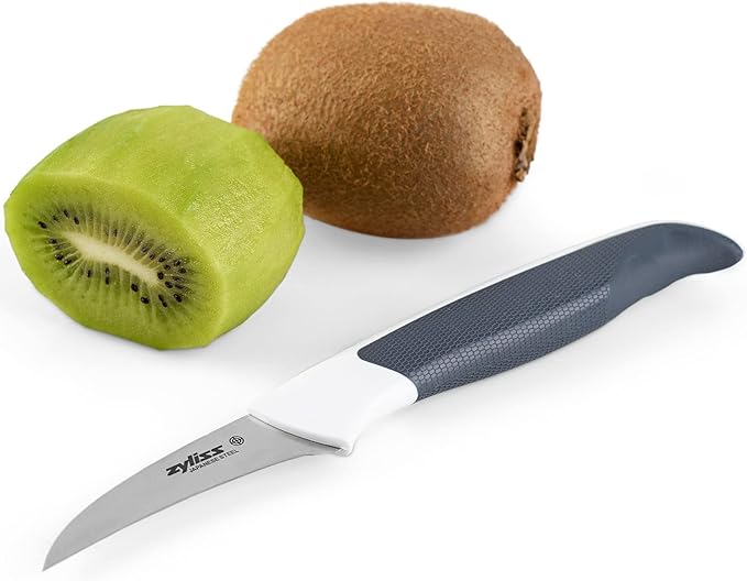 Zyliss Comfort Peeling Knife, 6.5cm/2.5in, Japanese Stainless Steel, Black/White, Dishwasher Safe