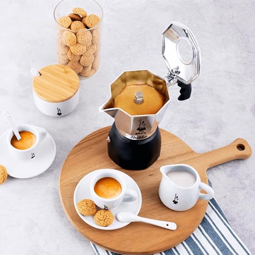 Bialetti Brikka Moka Pot - Crema-Rich Stovetop Espresso Maker, Italian Coffee Maker, 2 Espresso Shots (3.4 oz - 100 ml), Black