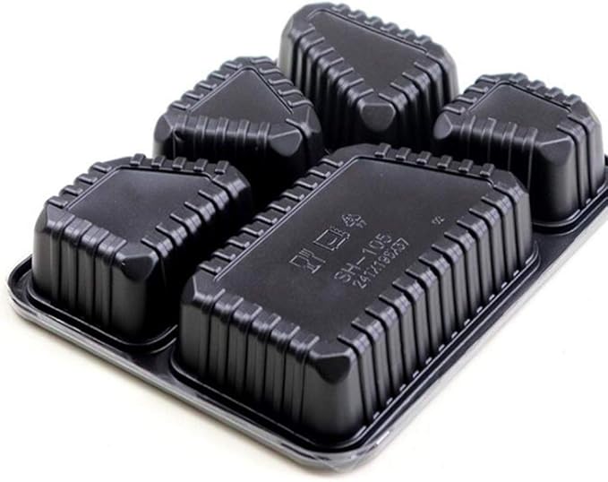 Hemoton 5 Compartment Meal Prep Containers 30 Pack 45Oz Stackable Food Storage Boxes with Lids Microwave Safe Disposable Bento Boxes for Meal Prep Takeout Restaurant Use