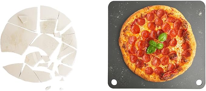 NerdChef Steel Stone - High Performance Pizza Baking | Made in USA (14.5" x 16") - (.375" Thick - Pro)