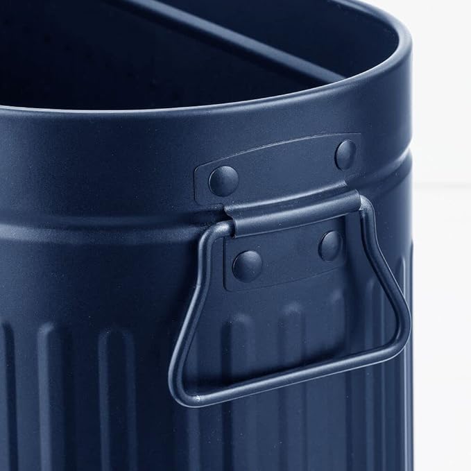 mDesign Large Steel Free Standing Toilet Paper Organizer, 6-Roll Tissue Storage Holder Container Bin for Bathroom Floor, Fits Under Sink, Vanity, Shelf, In Cabinet, Corner, Oscar Collection, Navy Blue