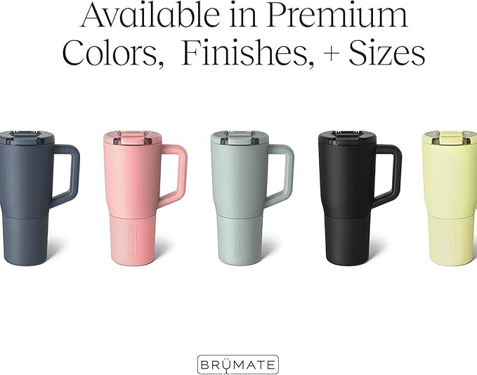 BrüMate Müv - 25oz 100% Leak Proof Insulated Coffee Mug with Handle & Lid - Stainless Steel Coffee Travel Mug - Double Walled Coffee Cup (Primrose)