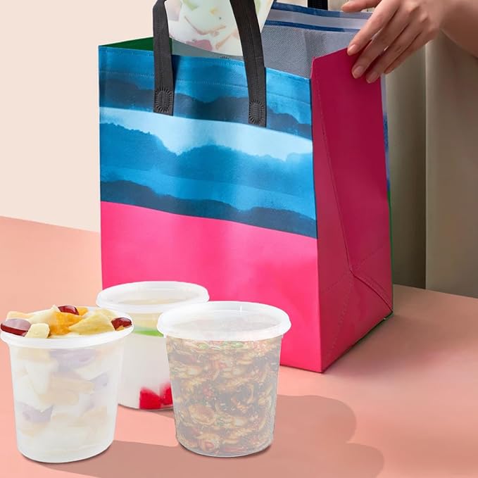 Deli Food Containers with Lids 24 oz-60 Pack Meal Prep Containers Food Storage Containers with Lids Stackable, Leakproof, BPA Free, Microwave Dishwasher Freezer Safe for Takeout Meal