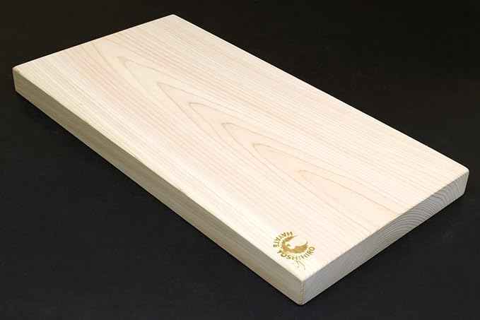 Yoshihiro Japanese Hinoki Cypress Natural One-Piece Wooden Professional Grade Cutting Board - Made in Japan (Large)