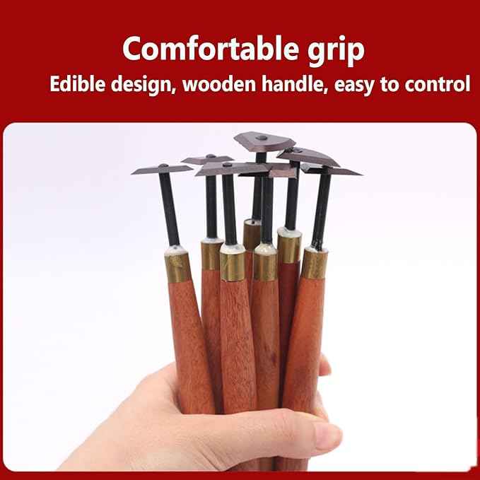 10-Piece Professional Pottery Trimming Tool Set, Ergonomic Ribbon Tools for Clay Sculpture, Craft Shaping & Soft Pottery, Comfortable Grip for Artisan Use