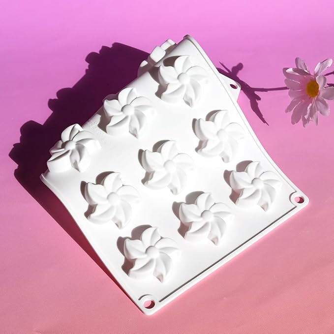 Chocolate Silicone Molds Flower Cake Baking Silicone Mold, Baking Moulds for Making Hot Chocolate, Jelly, Ice Cubes, Pudding, Mousse (E_ Flower)