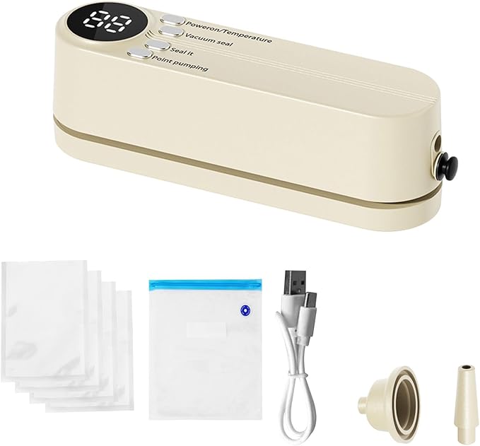 Vacuum Sealer Food Heat Sealing Machine Preservation Preserving Mini Bag Cordless Handheld