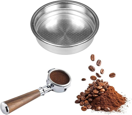 2 Pack 51mm Stainless Steel Coffee Filter Basket, Espresso Portafilter Machine Parts Compatible with CASABREWS, Gevi (2, One Cup)