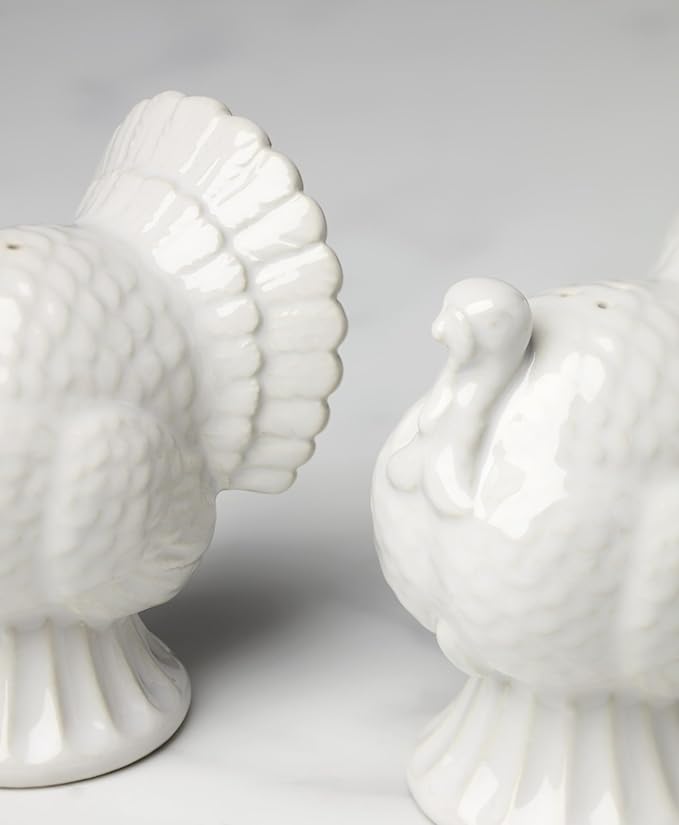 Lenox 898334 French Perle Carved Turkey Salt & Pepper Set