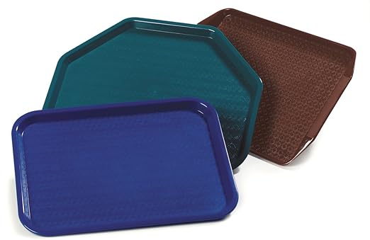 Carlisle FoodService Products CT121608 Café Standard Cafeteria / Fast Food Tray, 12" x 16", Forest Green