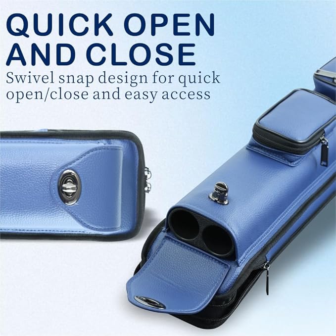 2X2 Billiards Pool Cue Tube Carrying Case