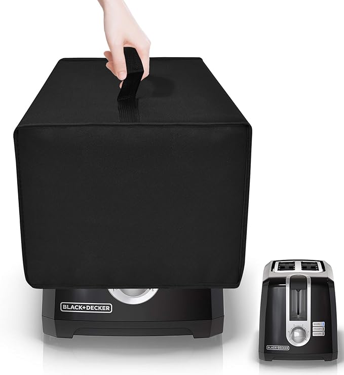 Toaster Cover for BLACK+DECKER 2-Slice Toaster T2569B, Waterproof Heat-Resistant Dust-proof Protective Cover Case 2-Slice ToasterOven Heavyweight Thickened Case (12.6"D×9"W×7.5"H)