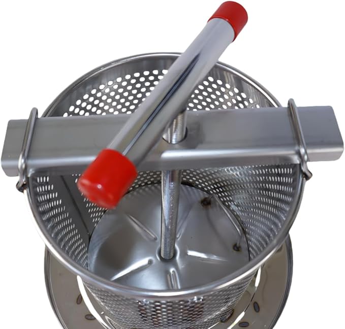 Mesh Honey Press Machine Presser Beeswax Extractor Fruit Honey Presser Honey Extractor Stainless Steel Mesh Honey Extractor for Home Beekeeping, Efficient Separation of Beeswax and Honey
