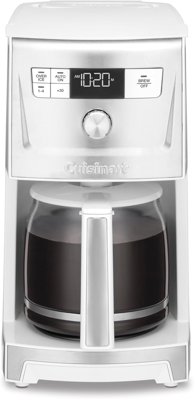 Cuisinart Coffee Maker, 14-Cup PerfecTemp Programmable Coffee Machine Glass Carafe with 1-4 Cup Setting, Brew Strength Control, Brew Pause, and Over Ice Function, White, DCC-3500W