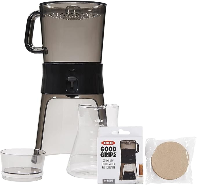 OXO Good Grips Cold Brew Coffee Maker (32 ounces) with 50 Paper Filters