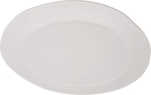 Carlisle FoodService Products Ridge Reusable Plate Rimless Plate for Home and Restaurant, Melamine, 9 Inches, Cement