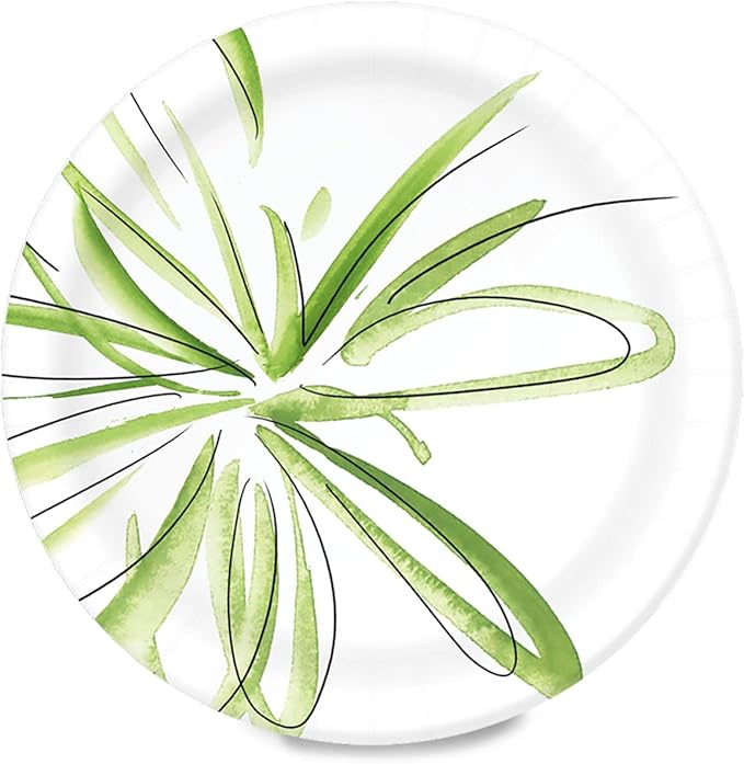 Amazon Basics Everyday Paper Plates, 10 Inch, Disposable, 50 Count