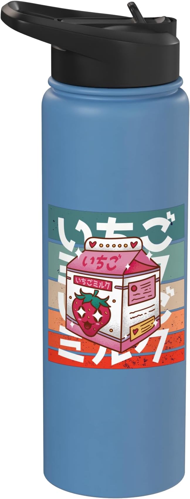 Kawaii Milk Carton Japanese Culture Adorable Strawberry Cute Stainless Steel Insulated Water Bottle